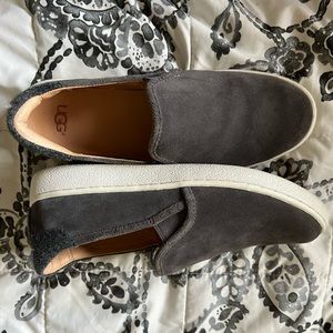 Lightly Worn Ugg Brand Gray Suede Slip On Sneakers Size 7.5